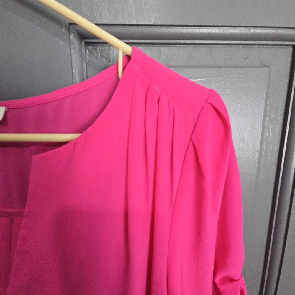 100% Silk Pink Slip Over Bloiuse - Picture 8 of 11